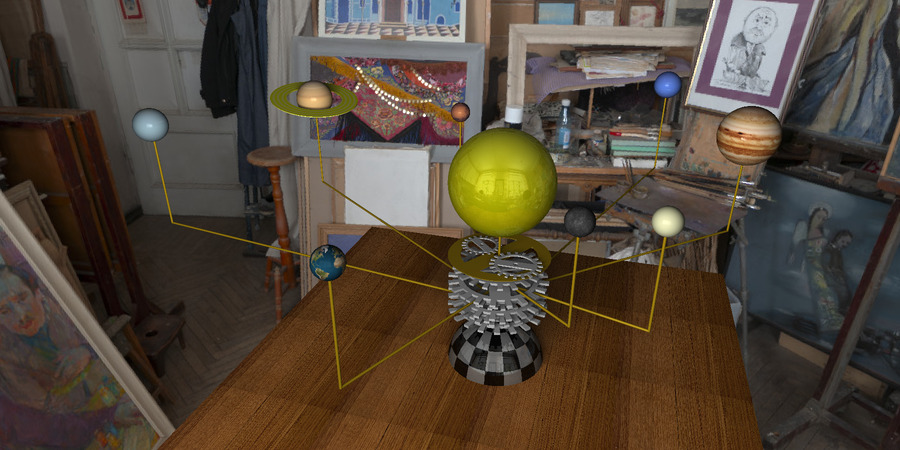 texture mapped orrery